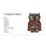 Patchwork Owl Business Card Template