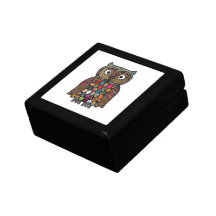 Patchwork Owl Gift Box