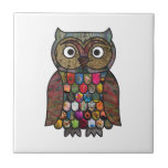 Patchwork Owl Tile