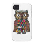 Patchwork Owl Vibe iPhone 4 Cases