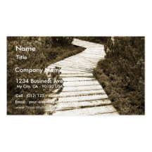 Path On Peat Moor In Sepia Colour Business Card