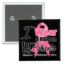Patients - Breast Cancer Ribbon Pinback Buttons