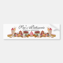 Patisserie Bumper Sticker, Cakes Or Baking