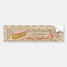 Pâtisserie - Patisserie Bumper Sticker With Cakes