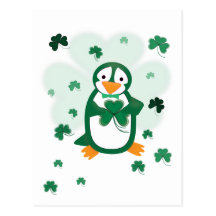 Patrick Penguin St. Patrick's Day Postcard