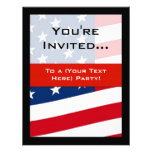 Patriotic American Flag Party Invitations, General