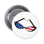 Patriotic American Flag Retro Cat Eye Sunglasses Pin