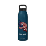 Patriotic American Flag Whirlwind Water Bottle