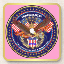 Patriotic American View Notes Please Coasters