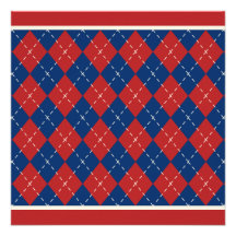 Patriotic Argyle Invitation