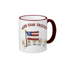 Patriotic Bless Our Troops Mugs