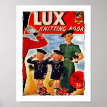 Patriotic British Children Saluting Soldier Print