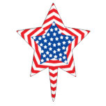 PATRIOTIC CAKE TOPPER STAR