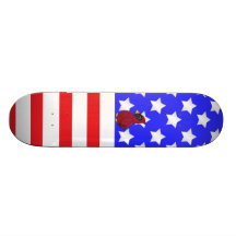 Patriotic cardinal custom skate board