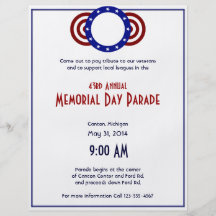 Patriotic Circle of Stars Memorial Day Personalized Flyer