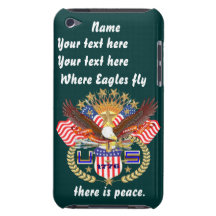Patriotic Eagle Please View Artist Comments iPod Touch Cover