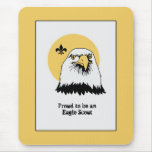 Patriotic Eagle Portrait Illustration - Mouse Pad