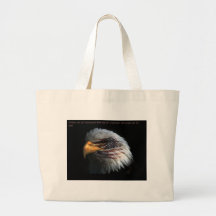 Patriotic Eagle with flag background Canvas Bag