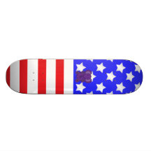 Patriotic elephant skate board