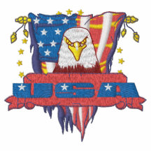 Patriotic Embroidery Polo