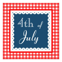 Patriotic Fourth Of July Invitations