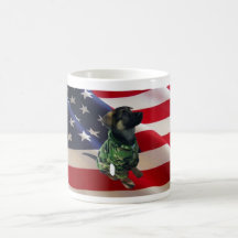 Patriotic German Shepherd Puppy Mug