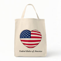 Patriotic Grocery Tote bags