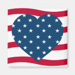 patriotic heart fridge magnet