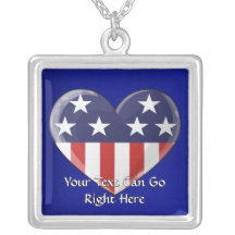 Patriotic Heart Necklace