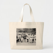 Patriotic Knitting Bee, early 1900s Tote Bag