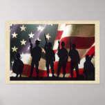 Patriotic Military Soldier Silhouettes Posters