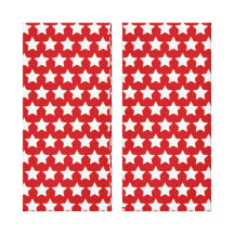 Patriotic Red and White Stars Pattern 4th of July Canvas Print