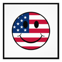 Patriotic Smiley Custom Invitation