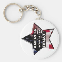 Patriotic Star Keychain