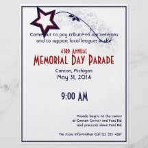 Patriotic Star Light Memorial Day Full Color Flyer