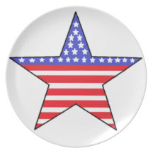 Patriotic Star Party Plates
