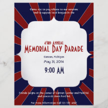 Patriotic Starburst in Red White and Blue Personalised Flyer