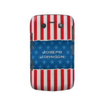 Patriotic stars and stripes BlackBerry bold case