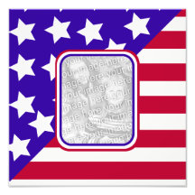 patriotic Stars and stripes photo frame