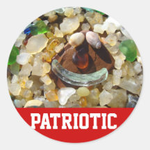 PATRIOTIC stickers July 4th Smily Face stickers