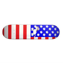 Patriotic unicorn custom skate board
