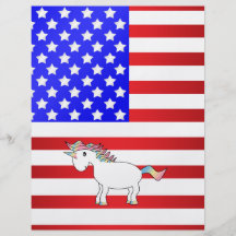 Patriotic unicorn flyers