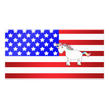 Patriotic unicorn photo cards