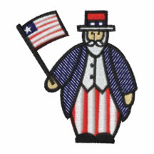 Patriotic United States of America embroidered top