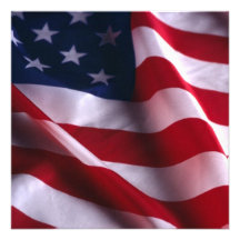 Patriotic USA Flag Invitations