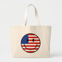 Patriotic USA Smiley Face Bags