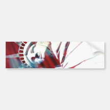 Patriotic USA Statue of Liberty Flag Design Bumper Stickers