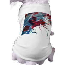 Patriotic USA Statue of Liberty Flag Design Dog T Shirt