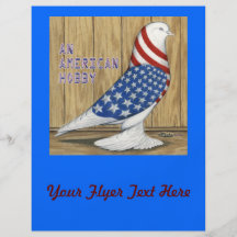 Patriotic West Pigeon Personalised Flyer