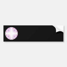 Pattern in Black, White, Orange and Purple. Bumper Stickers